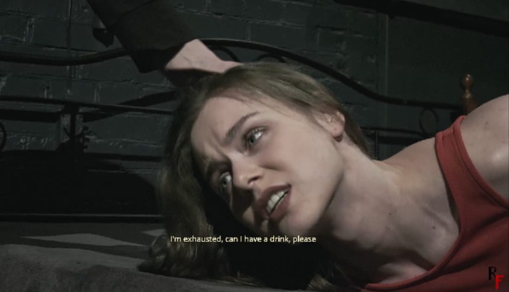 一个电影间谍风格的角色扮演场景，莱娅担任主角